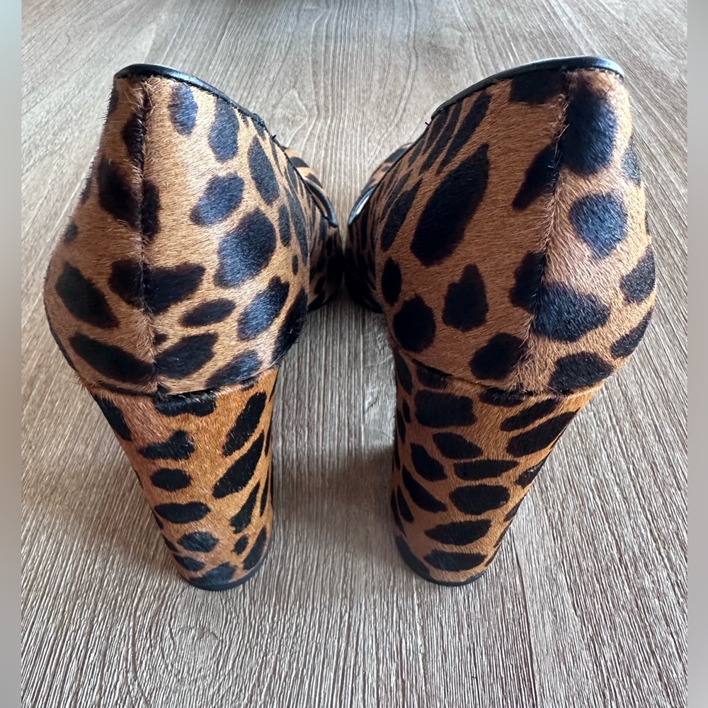 Vince Camuto Talise2 Cow-Hair Block Heels Leopard 10 NWB - Picture 6 of 14